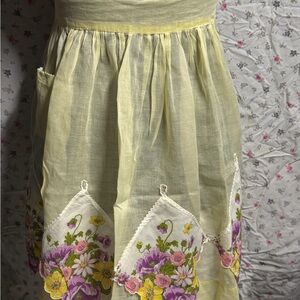 Floral Yellow and Purple Women's Apron